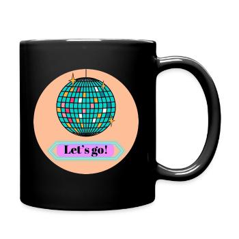Auf geht es! - Tasse einfarbig - Schwarz - Rechts