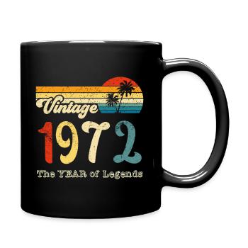 Millésime 1972 - Mug uni - noir - Droite