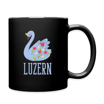 Luzern Schweiz - Tasse einfarbig - Schwarz - Rechts
