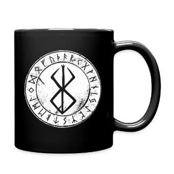 Berserker Rune, nordische Mythologie, Wikinger - Tasse einfarbig - Schwarz - Rechts