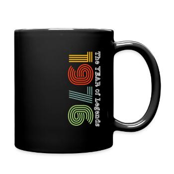 Vintage 1976 - Tasse einfarbig - Schwarz - Rechts