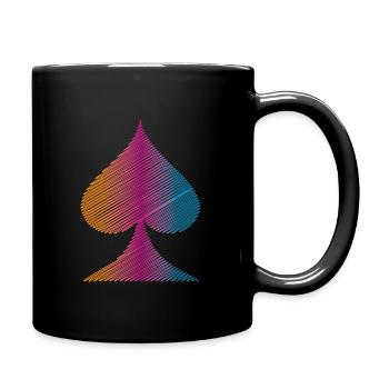 Colorful Poker Spades - Full Colour Mug - black - Right