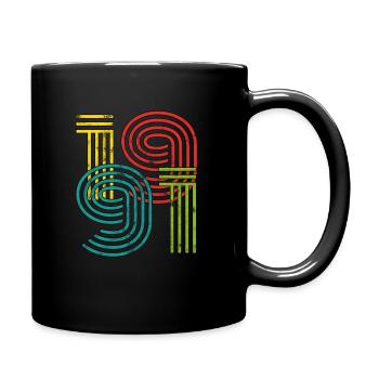 Vintage 1991 - Full Colour Mug - black - Right