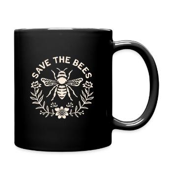 Sauver les abeilles save the bees - Mug uni - noir - Droite