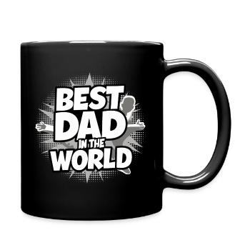 Bester Papa für immer zum Vatertag od. Geburtstag - Tasse einfarbig - Schwarz - Rechts