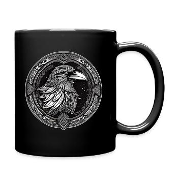 Wikinger Rabe - Tasse einfarbig - Schwarz - Rechts