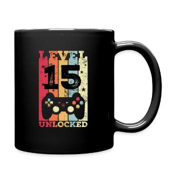 15th Birthday 15 Years of Gamer - Full Colour Mug - black - Right