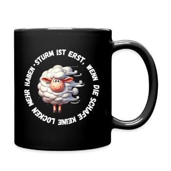 Hambourg Moutons Tempête Météo Drôle Côte Nord - Mug uni - noir - Droite