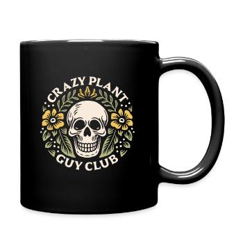 Verrückter Pflanzen-Guy-Club - Tasse einfarbig - Schwarz - Rechts