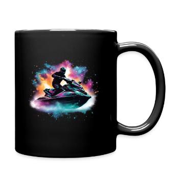 By jet ski through the galaxy - Full Colour Mug - black - Right