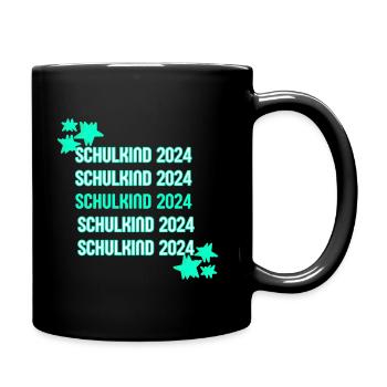 Schulkind 2024 Junge - Tasse einfarbig - Schwarz - Rechts
