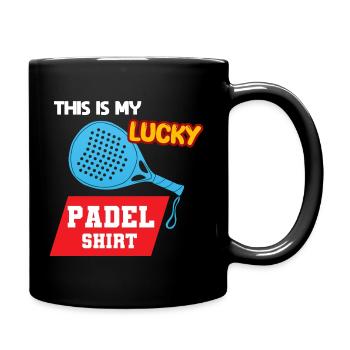 Padel Paddel Schläger Tennis Sport I Geschenk - Tasse einfarbig - Schwarz - Rechts