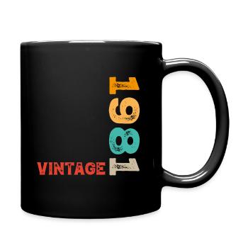 Vintage 1981 - Tasse einfarbig - Schwarz - Rechts