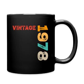 Vintage 1978 - Tasse einfarbig - Schwarz - Rechts
