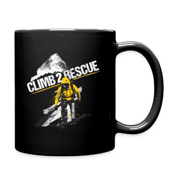 Bergretter Climb 2 Rescue - Tasse einfarbig - Schwarz - Rechts