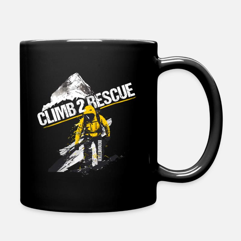 Bergretter Climb 2 Rescue - Tasse einfarbig - Schwarz