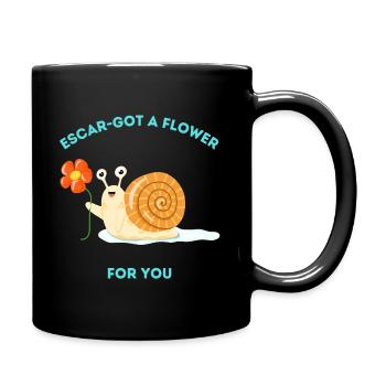 Escar-got a flower for you - Friendly snail - Mug uni - noir - Droite