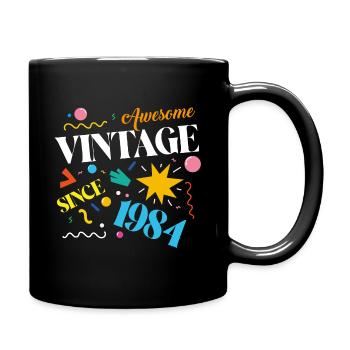 Millésime 1984 - Mug uni - noir - Droite