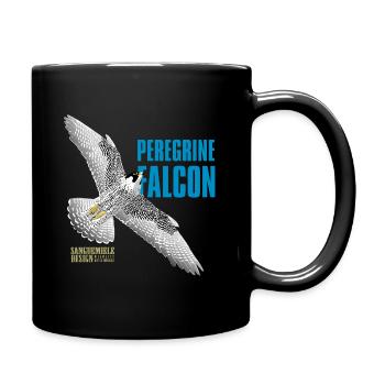 Wanderfalke - Tasse einfarbig - Schwarz - Rechts
