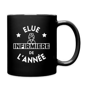 Élue infirmière de l'année - Mug uni - noir - Droite