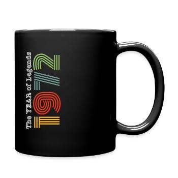 Vintage 1972 - Tasse einfarbig - Schwarz - Rechts