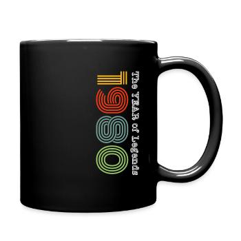 Vintage 1980 - Tasse einfarbig - Schwarz - Rechts