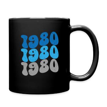 Millésime 1980 - Mug uni - noir - Droite