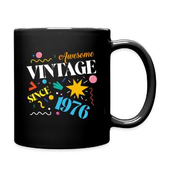 Vintage 1976 - Tasse einfarbig - Schwarz - Rechts