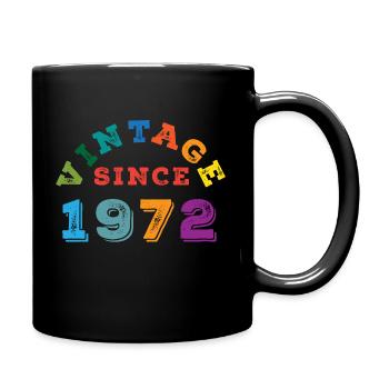 Vintage 1972 - Tasse einfarbig - Schwarz - Rechts