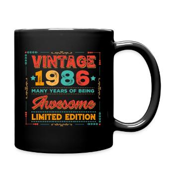 1986 Vintage - Full Colour Mug - black - Right