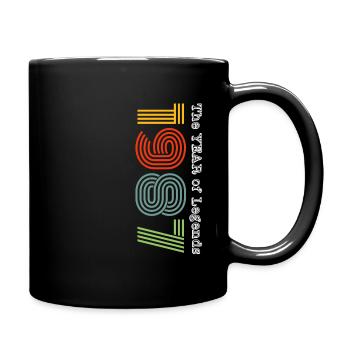 Millésime 1987 - Mug uni - noir - Droite