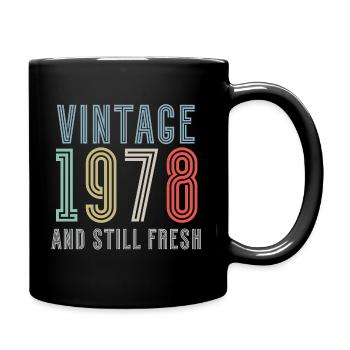 Vintage 1978 - Tasse einfarbig - Schwarz - Rechts