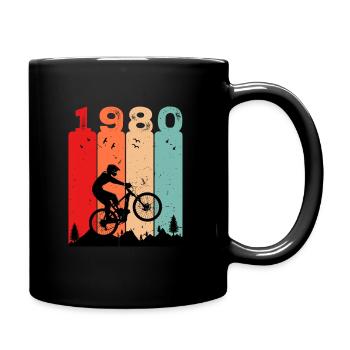 Vintage 1980 - Tasse einfarbig - Schwarz - Rechts
