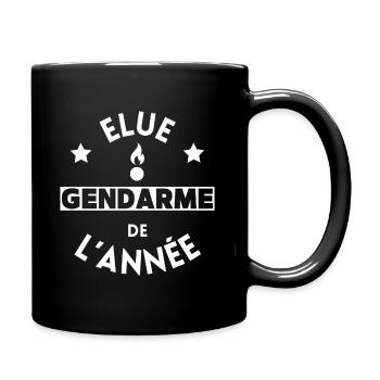 Elue gendarme de l année - Mug uni - noir - Droite