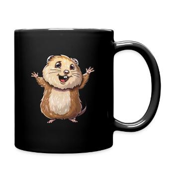 Le lemming joyeux vous invite - Mug uni - noir - Droite