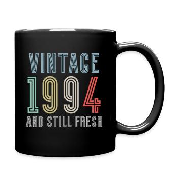 1994 Jahrgang Vintage Geburtstag Geschenk - Tasse einfarbig - Schwarz - Rechts