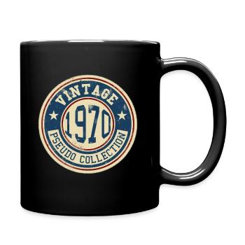 Vintage, années 1970, Vintage Anniversaire, Collège - Mug uni - noir - Droite