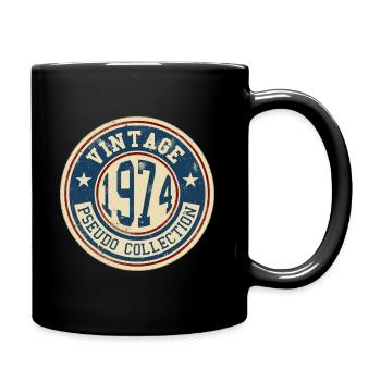 Vintage, 1974, Vintage, Anniversaire, 50ème Anniversaire - Mug uni - noir - Droite