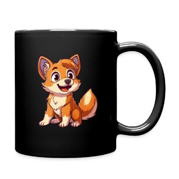 Un chiot joyeux pour les amoureux des animaux - Mug uni - noir - Droite