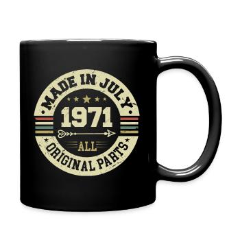 Juli 1971 Geburtstagsgeschenk 1971 I Made in July - Tasse einfarbig - Schwarz - Rechts