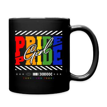 Love Is Love Pride Colors Of Rainbow Equality - Full Colour Mug - black - Right