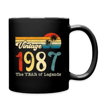 Millésime 1987 - Mug uni - noir - Droite
