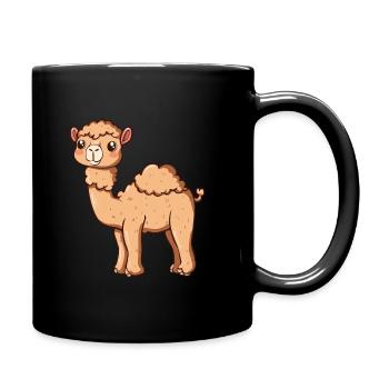 L’alpaga mignon vous sourit - Mug uni - noir - Droite