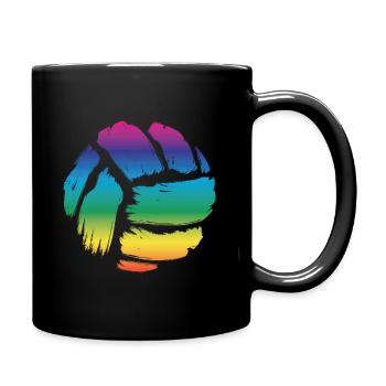 Volleyball Vintage - Tasse einfarbig - Schwarz - Rechts