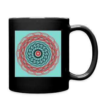 Design géométrique abstrait - Mug uni - noir - Droite