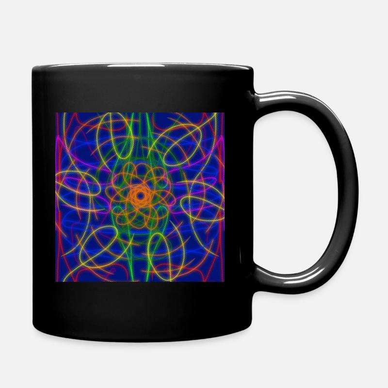 Fleur colorée abstraite - Mug uni - noir