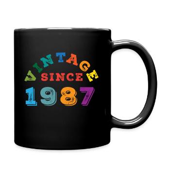 Millésime 1987 - Mug uni - noir - Droite