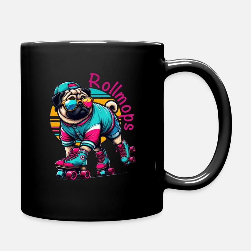 Rollmops - Tasse einfarbig - Schwarz