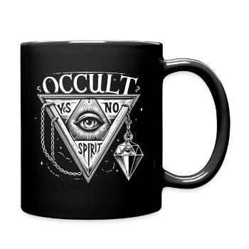 Occult Spirit Logo YES Gold NO Pendulum - Full Colour Mug - black - Right