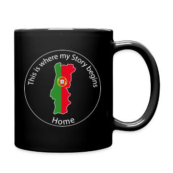 This is where my story begins | Portugal - Tasse einfarbig - Schwarz - Rechts